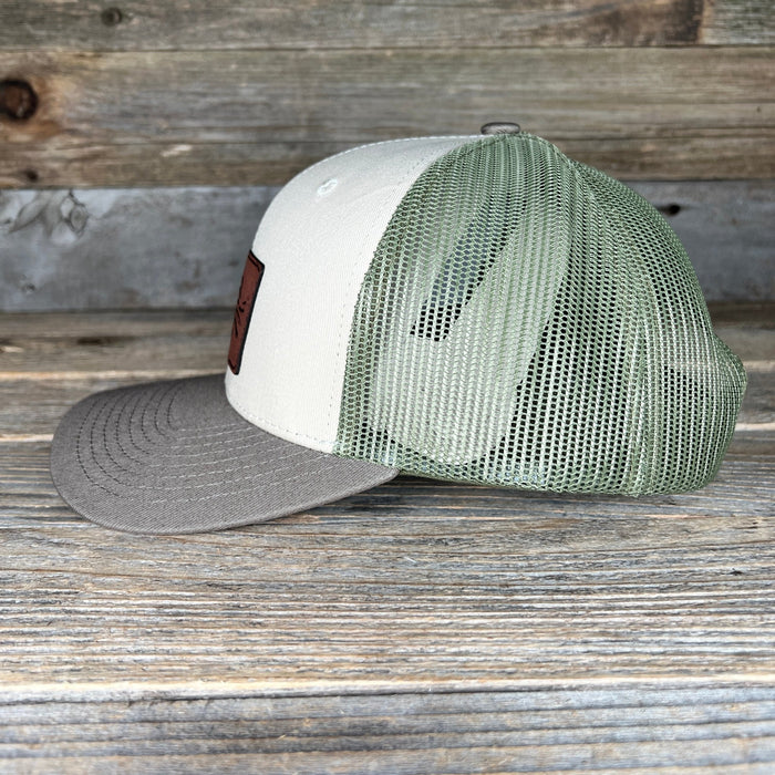 Fish Flag Leather Patch Trucker Hat - Savannah Moss Co.