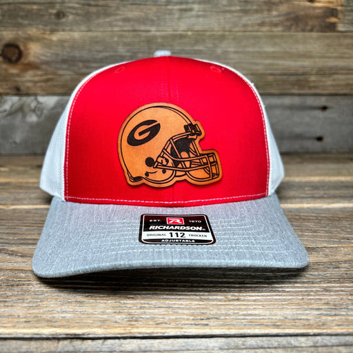 Georgia Football Helmet Leather Patch Hat - Savannah Moss Co.