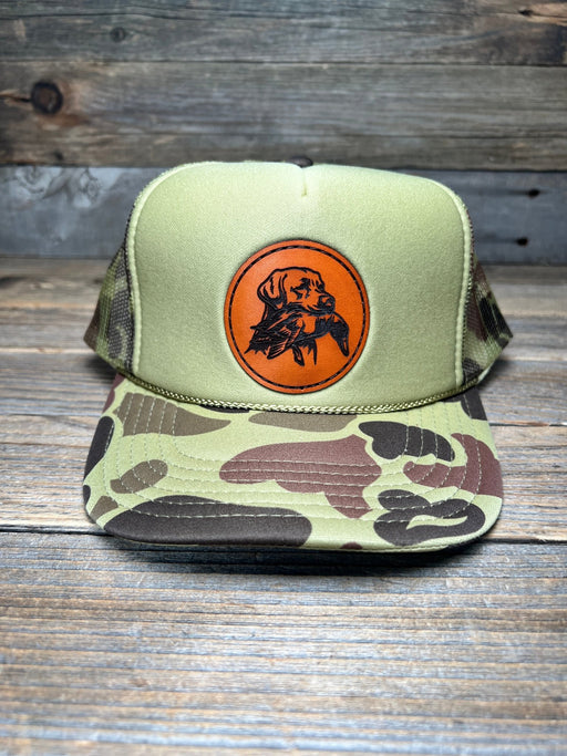 Good Boy Duck Hunting Leather Patch Trucker Hat - Savannah Moss Co.