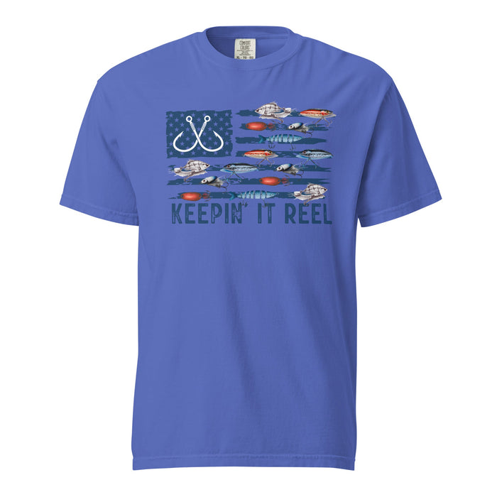 KEEPIN IT REEL garment-dyed heavyweight short sleeve t-shirt - Savannah Moss Co.