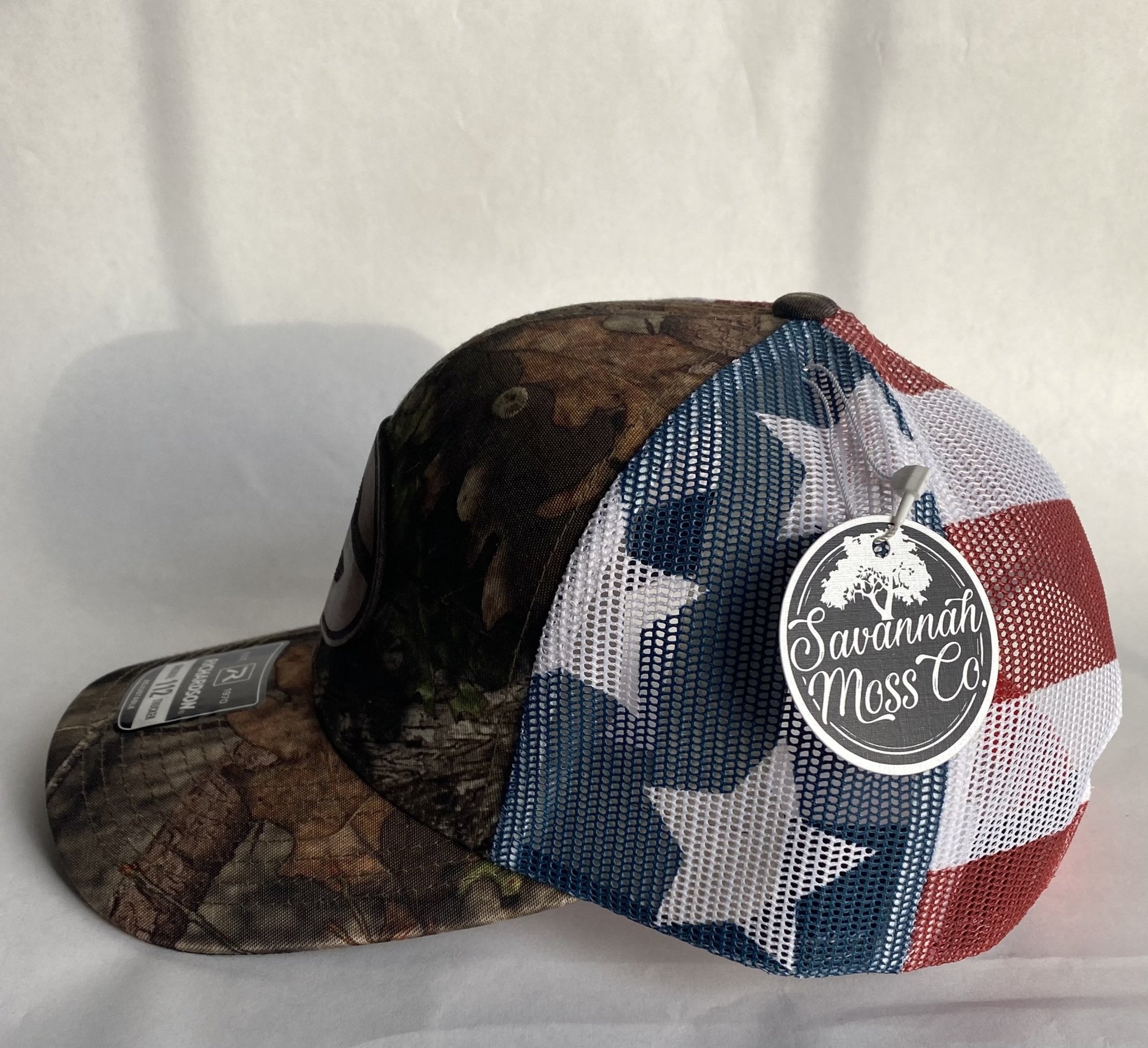 Georgia Country Camo Patriotic Leather Patch Hat — Savannah Moss Co.