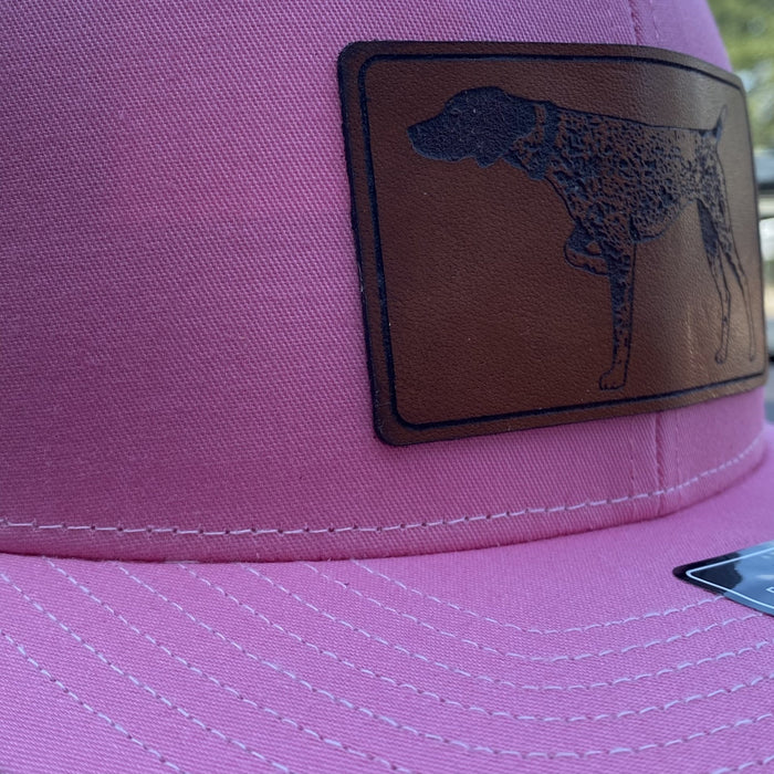 GSP Pink/White Richardson Leather Patch Hat - Savannah Moss Co.