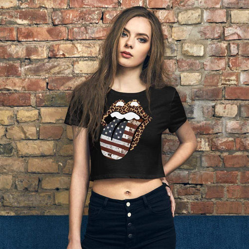 Ladies’ USA Tongue Crop Tee - Savannah Moss Co. Clothing & Goods Boutique