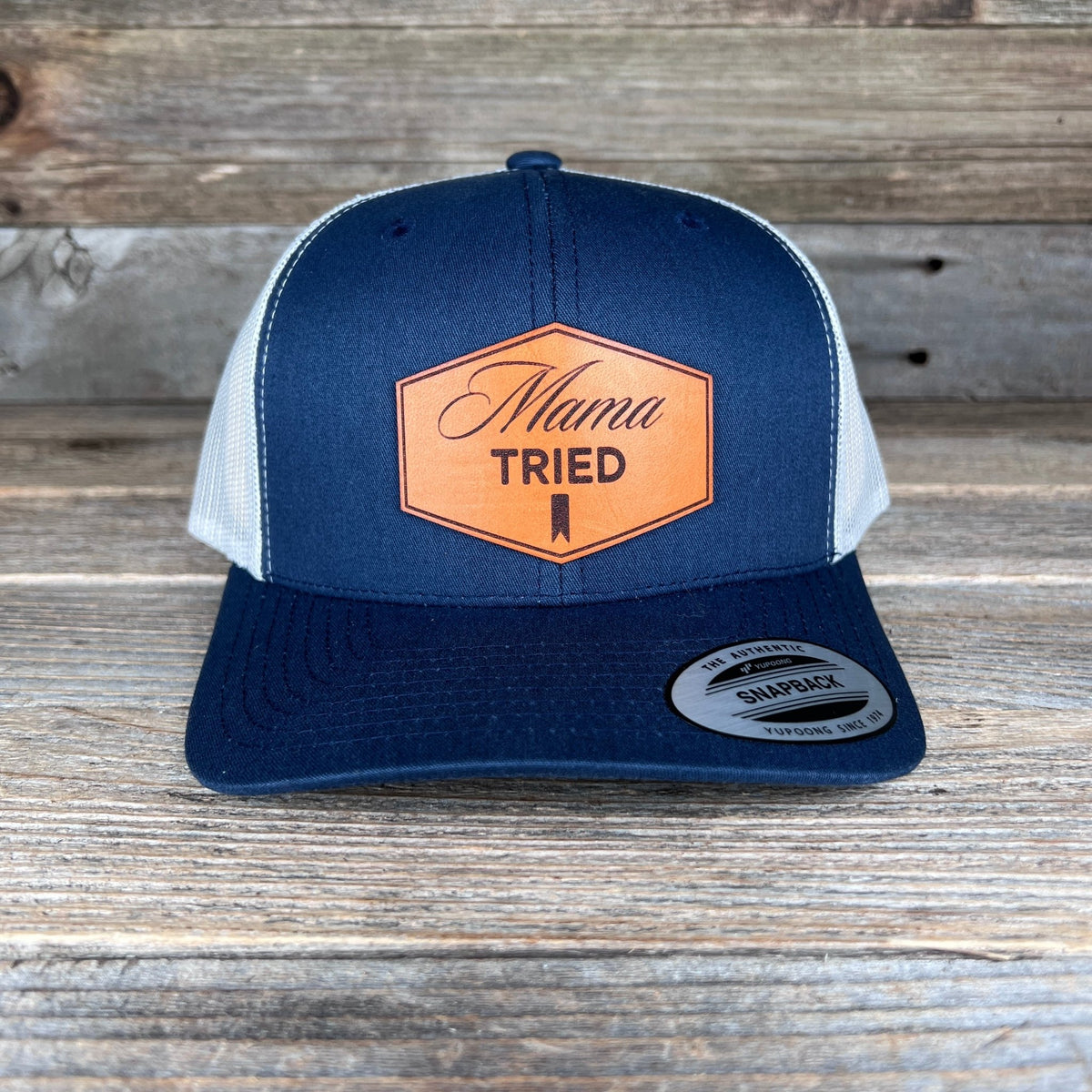 MAMA TRIED BEER LEATHER PATCH HAT — Savannah Moss Co.