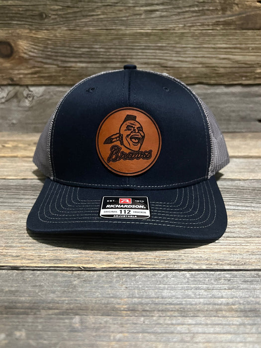 Retro Braves Leather Patch Hat — Savannah Moss Co.