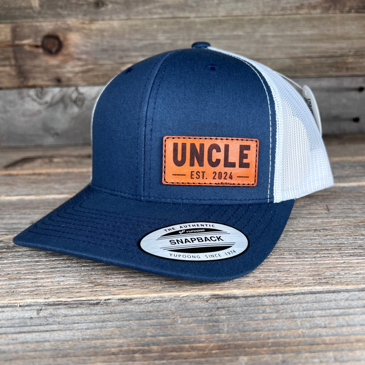 UNCLE EST. 2024 Leather Patch Trucker Hat — Savannah Moss Co.